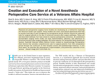 psh case study Perioperative care VA hospitals